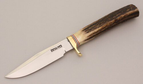 Randall Knives Model 5-4 Small Camp & Trail with Stag Handle handle material - Obverse Side - Item #KLC11859