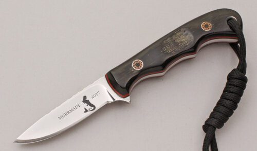 Scott Murr Utility Knife with Gemsbok Horn Handle Scales handle material - Obverse Side - Item #KLC11908