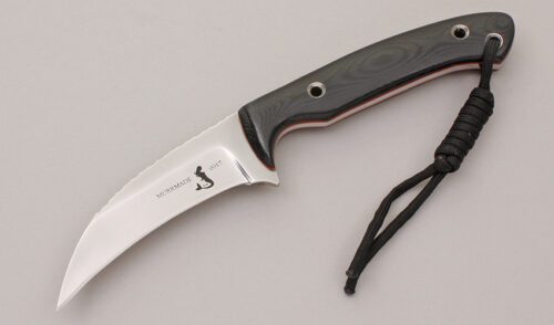 Scott Murr Karambit with Black Linen Micarta Scales handle material - Obverse Side - Item #KLC11913