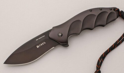 CRKT Knives Foresight Linerlock Folder with Machined Aluminum Handles handle material - Obverse Side - Item #KLC11920