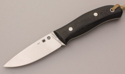 Spyderco Knives Chris Claycomb Proficient with Carbon Fiber Handle Scales handle material - Obverse Side - Item #KLC11935