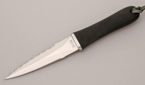 Sog Knives Pentagon with Textured Kraton Handle handle material - Obverse Side - Item #KLC11936