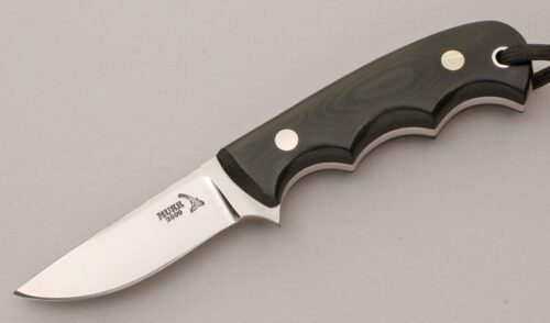 Keith Murr Utility Knife with Black Linen Micarta Scales handle material - Obverse Side - Item #KLC11939