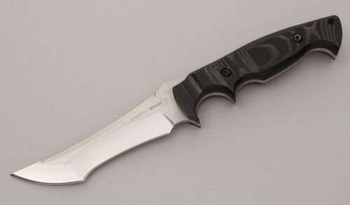 Boker Knives RJ Martin Rampage Fighter with Black Micarta Handle Scales handle material - Obverse Side - Item #KLC11940