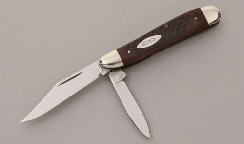 Case Cutlery 6220 Peanut with Jigged Delrin Scales handle material - Obverse Side - Item #KLC11960