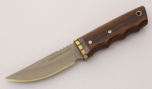 G. Sakai Cutlery Hunter with Macassar Ebony Handle handle material - Obverse Side - Item #KLC11966