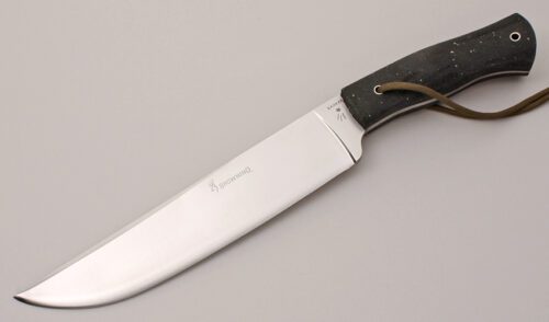 Browning Knives Crowell/Barker Competition with Horse Mat Custom Scales handle material - Obverse Side - Item #KLC11995