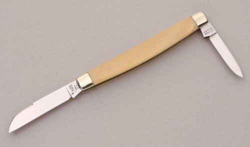Hen & Rooster Two Blade Congress with Mammoth Ivory Scales handle material - Obverse Side - Item #KLC12028