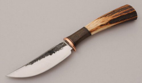 Behring Knives Pocket Hunter with Stag & Micarta Handle handle material - Obverse Side - Item #KLC12032