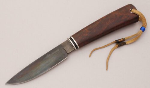 Browning Knives Model 570 Crowell Hunter with Desert Ironwood Burl Handle handle material - Obverse Side - Item #KLC12036