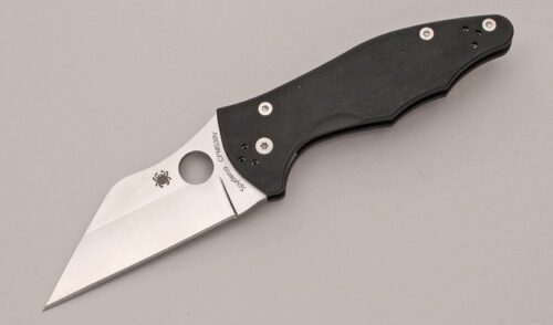 Spyderco Knives C85GP2 Yojimbo 2 with Black G10 Scales handle material - Obverse Side - Item #KLC12051