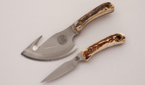 Knives of Alaska Light Hunter Combo Set with Stag Handles handle material - Obverse Side - Item #KLC12059