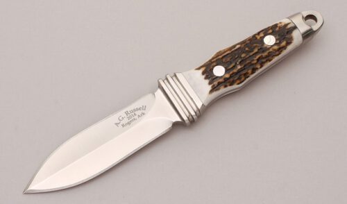A.G. Russell Sting III with India Stag Scales handle material - Obverse Side - Item #KLC12063