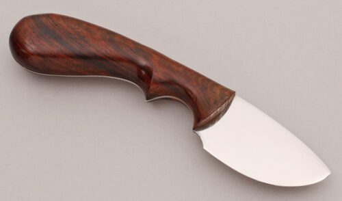 Steven Tedford Utility Knife with Cocobolo Wood Handle Scales handle material - Obverse Side - Item #KLC12098