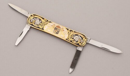 EKA Four Blade Lobster with Steel Frame handle material - Obverse Side - Item #KLC12121