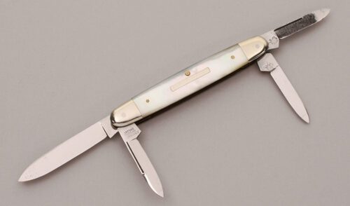 H. Boker & Co. Gents Pen Knife with Mother of Pearl Scales handle material - Obverse Side - Item #KLC12142
