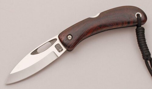 David Boye Midlock Folder with Cocobolo Wood Handle Scales handle material - Obverse Side - Item #KLC12170