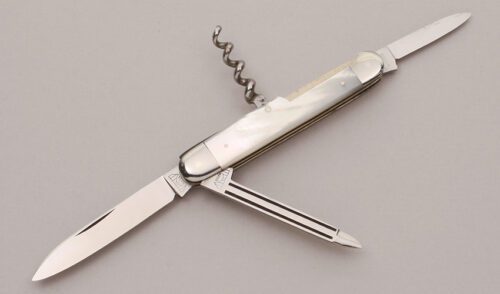 E. Bruckmann Cigar Multi-Tool with Mother of Pearl Scales handle material - Obverse Side - Item #KLC12184