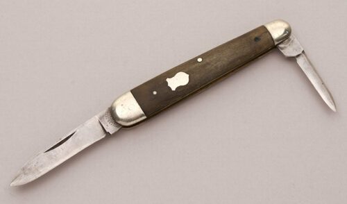 Miller Bros. Sleeveboard Pen Knife with Exotic Wood Scales handle material - Obverse Side - Item #KLC12186