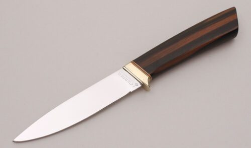 Gerber Knives C475 Hunter with Macassar Ebony Wood Handle handle material - Obverse Side - Item #KLC12225
