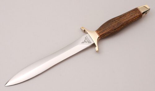 Gerber Knives Mark II Presention with Zebra Wood Handle handle material - Obverse Side - Item #KLC12226