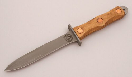 Ek Knives Warrior with Wood Handle Scales handle material - Obverse Side - Item #KLC12227