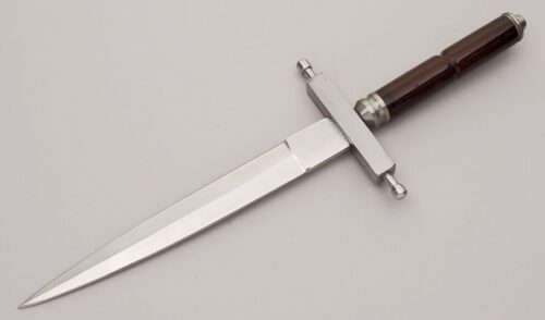Jerry Sokol Boot Dagger with Katalox Wood Handle handle material - Obverse Side - Item #KLC12235