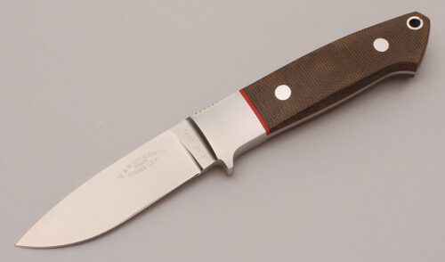 Gerber Knives Loveless Drop Point Hunter with Green Canvas Micarta handle material - Obverse Side - Item #KLC12237