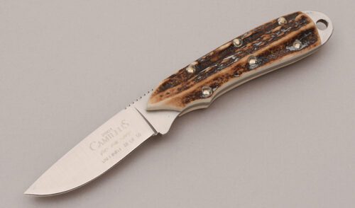 Camillus Cutlery Cuda Mini Talon with Stag Handle Scales handle material - Obverse Side - Item #KLC12240