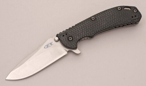 Zero Tolerance Knives 0560 Rick Hinderer Flipper with Machined G-10 & Titanium Frame handle material - Obverse Side - Item #KLC12247