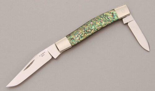 Robert Enders Gents Pen Knife with Abalone Pearl Scales handle material - Obverse Side - Item #KLC12255
