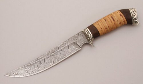 Olamic Cutlery Persian with Birch Bark & Wengewood Handle handle material - Obverse Side - Item #KLC12258