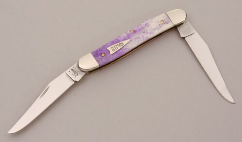 Case Cutlery 44636 Muskrat with Ultraviolet Smooth Bone Scales handle material - Obverse Side - Item #KLC12277