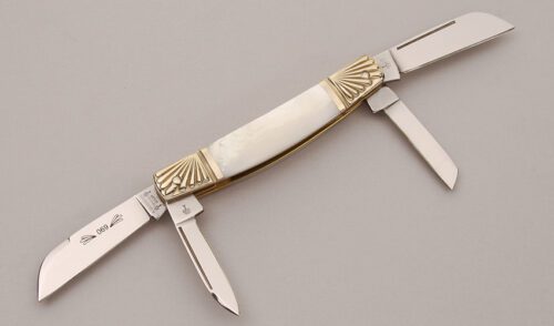 Boker Knives Double Tree Congress with Mother of Pearl handle material - Obverse Side - Item #KLC12282