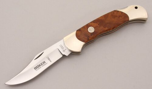Boker Knives Large Lockback Folder with Nickel Silver Frame handle material - Obverse Side - Item #KLC12283