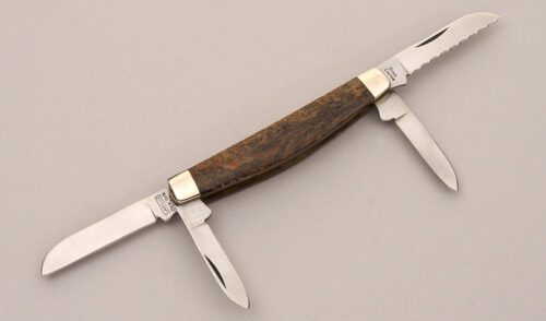 Camillus Cutlery Congress with Brontosaurus Bone Scales handle material - Obverse Side - Item #KLC12285