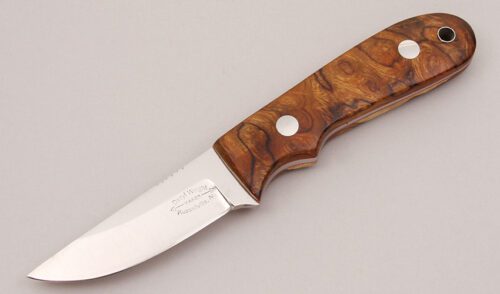 Deryl Wright Small Hunter with Desert Ironwood Burl Scales handle material - Obverse Side - Item #KLC12292