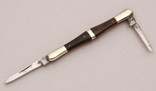 Miller Bros. Swell Center Balloon Pen with Buffalo Horn Handle Scales handle material - Obverse Side - Item #KLC12300