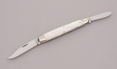 Case Cutlery Model 079 Sleeveboard Pen with Mother of Pearl Scales handle material - Obverse Side - Item #KLC12315