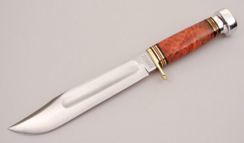 Marble's Knives Ideal with Maple Burl Wood Handle handle material - Obverse Side - Item #KLC12322