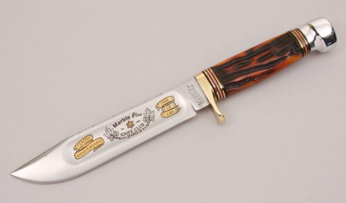 Marble's Knives 2003 Club Knife with Jigged Bone Scales handle material - Obverse Side - Item #KLC12324