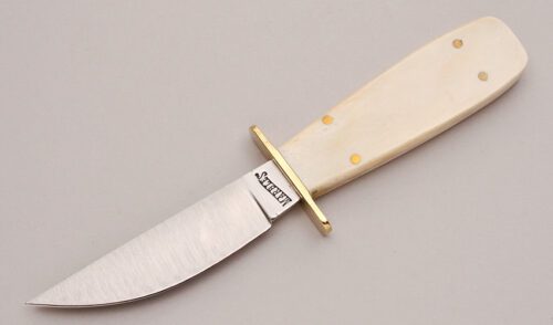 Marble's Knives Cowboy with Natural Smooth Bone Handle handle material - Obverse Side - Item #KLC12325