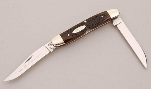 Case Cutlery Hawbaker's Special Muskrat with Brown Jigged Bone Scales handle material - Obverse Side - Item #KLC12333