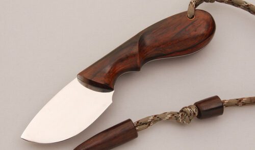 Steven Tedford M.U.D. Mini Utility Drop with Cocobolo Wood Scales handle material - Obverse Side - Item #KLC12347