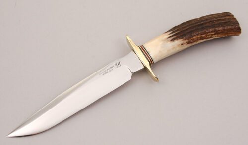 BlackJack Knives Model 1-7 Fighter with Stag Handle handle material - Obverse Side - Item #KLC12363