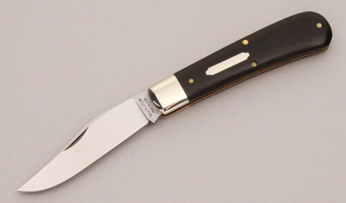 Great Eastern Cutlery #74 Stallion Slip Joint with Gabon Ebony handle material - Obverse Side - Item #KLC12377