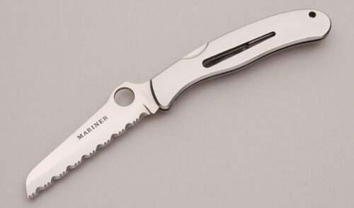 Spyderco Knives C02 Mariner with Stainless Frame handle material - Obverse Side - Item #KLC12393