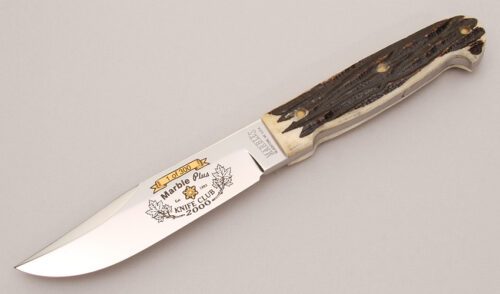 Marble's Knives Marble Plus Club Knife 2000 with Bone Stag Scales handle material - Obverse Side - Item #KLC12415