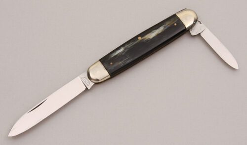 Bruckmann Knives Double End Jack with Buffalo Horn Scales handle material - Obverse Side - Item #KLC12429