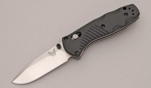 Benchmade Knives 585 Mini Barrage with Valox Handle Scales handle material - Obverse Side - Item #KLC12439